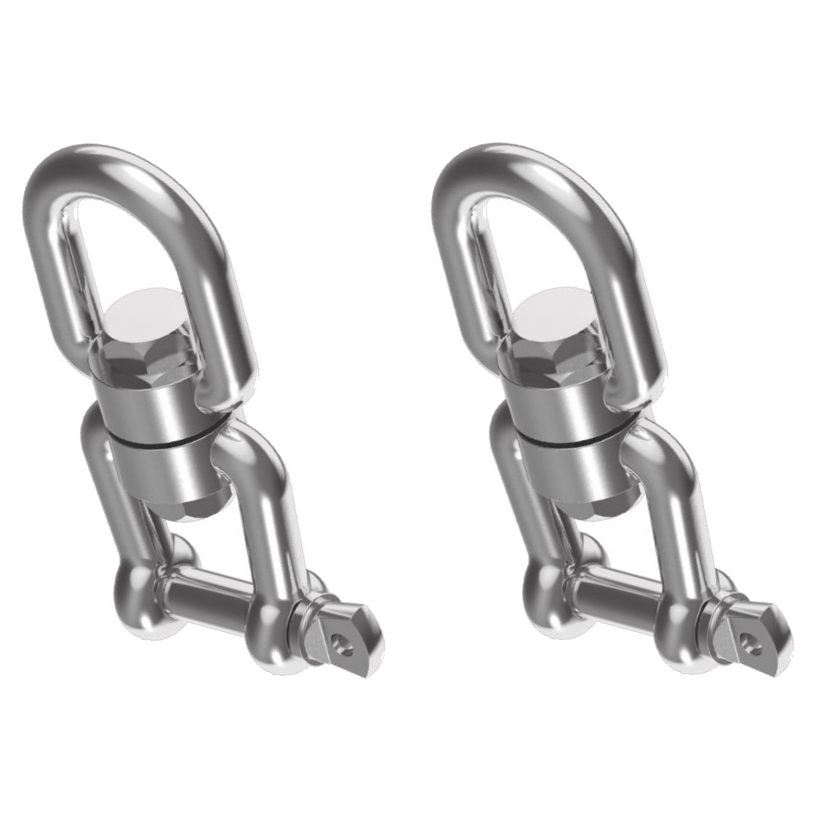 Wirbelschäkel Edelstahl, Paar