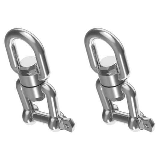Wirbelschäkel Edelstahl, Paar