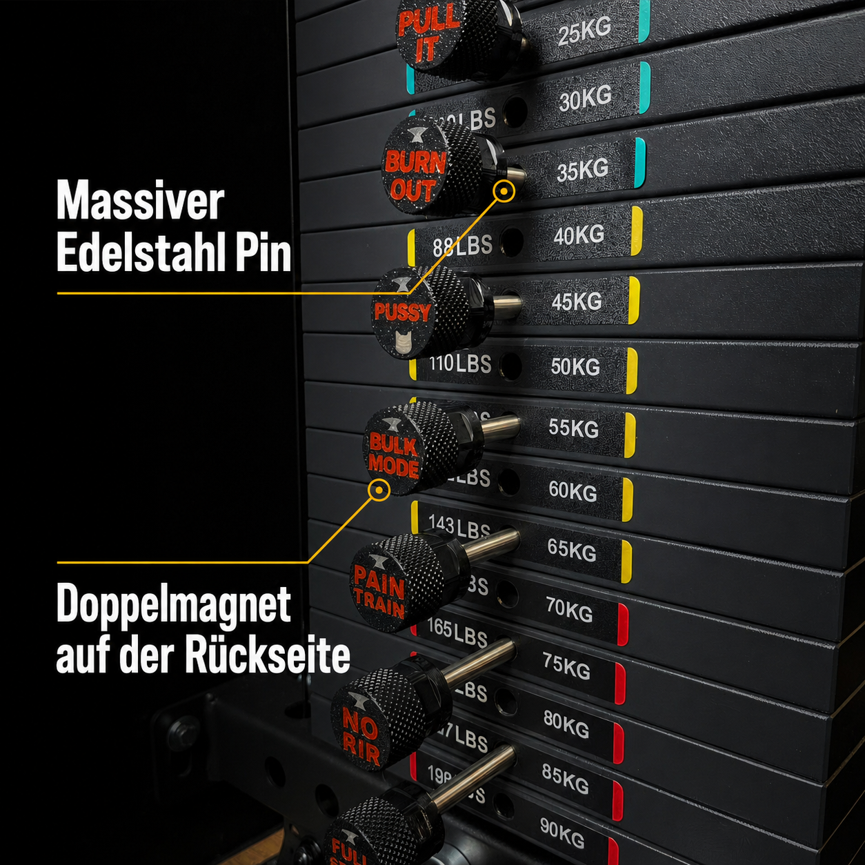 Weight stack pin - Gewichtsblock Stecker