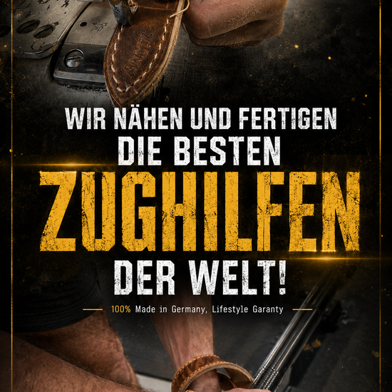 Produktionsvideo unserer Made in Germany Qualitäts Zughilfen, Liftingstraps für Bodybuilding, Kraftsport und Strongman Training
